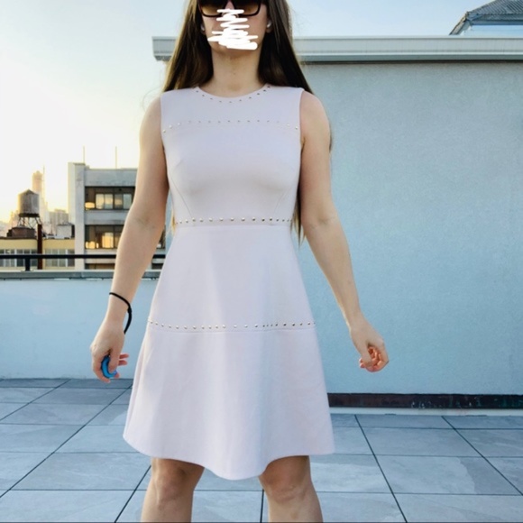 Kate Spade Rose Gold Studs Blush Pink A-Line Dress - Picture 12 of 15